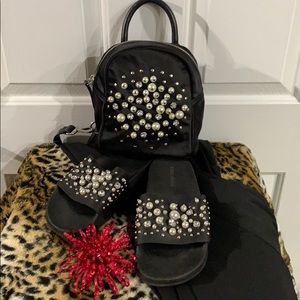 Steve Madden Mini-Backpack and Matching Slides (9)